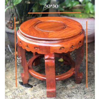 Đôn tròn gỗ hương cao 30cm mặt 30cm