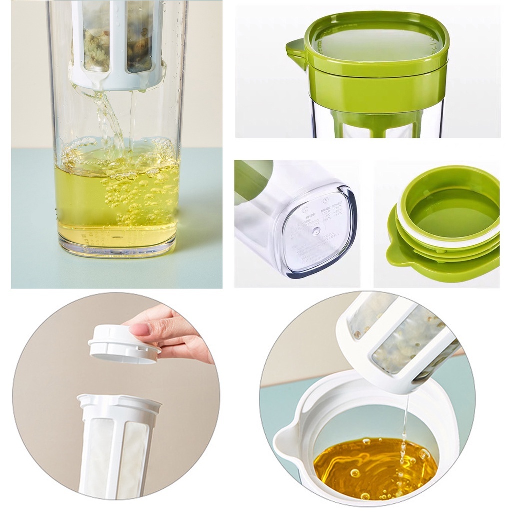 Bình pha cafe COLD BREW  nhựa nguyên sinh ABS 1.1L