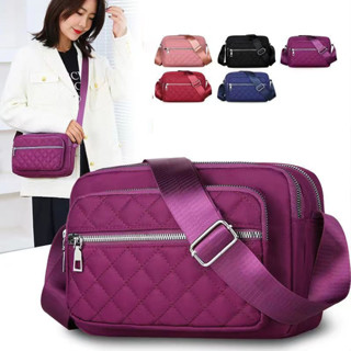 Túi giỏ xách đeo chéo nữ thời trang 5 ngăn size 24cm chất liệu vải dù chống thấm nước, chống xước cao cấp TX070