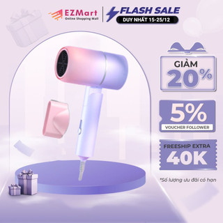 Máy Sấy Tóc Mini Gấp Gọn, Sấy Tạo Kiểu Tóc Chuyên Nghiệp Công Suất Lớn 1500W Bảo Hành 6 Tháng