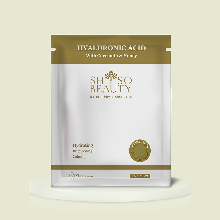 Mặt Nạ SHSO Beauty Biocell Hyaluronic Acid 1% With Curcumin & Honey Dưỡng Ẩm Sâu, Chống Lão Hóa 30g- NPC Phar