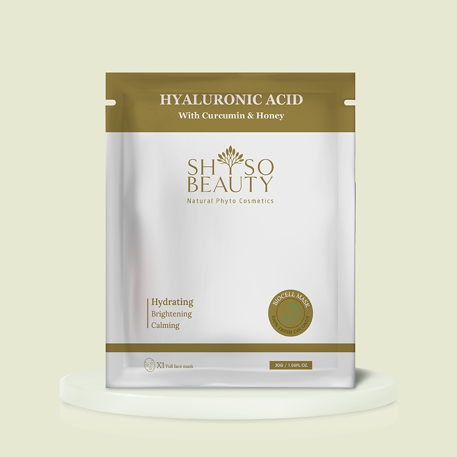 Combo 5 Mặt Nạ SHSO Beauty Biocell Hyaluronic Acid 1% With Curcumin & Honey Dưỡng Ẩm Sâu, Chống Lão Hóa 30g- NPC Phar