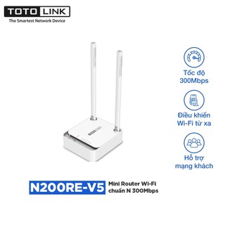 Bộ thu phát Wifi 2 râu 300Mbps TOTOLINK N200RE-V4/ V5 - Hãng Phân Phối Chính Thức