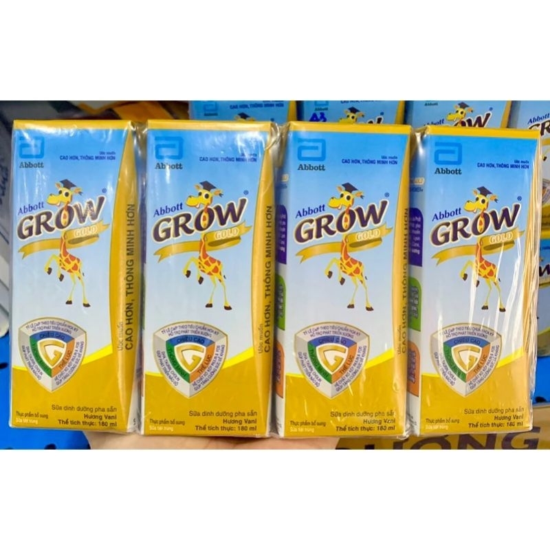Sữa bột pha sẵn Abbott Grow Hươu cao cổ 180ml ( 1lốc 4hộp)
