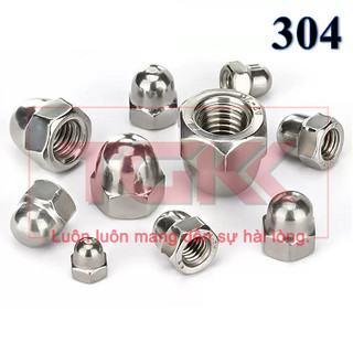 Đai ốc mũ inox 304 - din1587