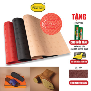 Vibram - Tấm cao su cao cấp, dán đế giày nam, nữ giảm tiếng kêu, chống trơn bản to 30x40cm, Tặng keo tự dán (FREE SHIP)
