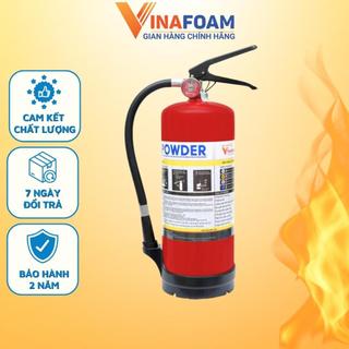 Bình chữa cháy bột ABC 3kg Vinafoam xịt cứu hỏa phòng cháy chữa cháy đám cháy loại A, B, C thiết bị cứu hỏa BH 2 năm