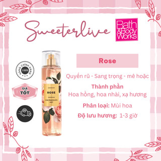 Rose body mist - xịt thơm toàn thân bath & body works