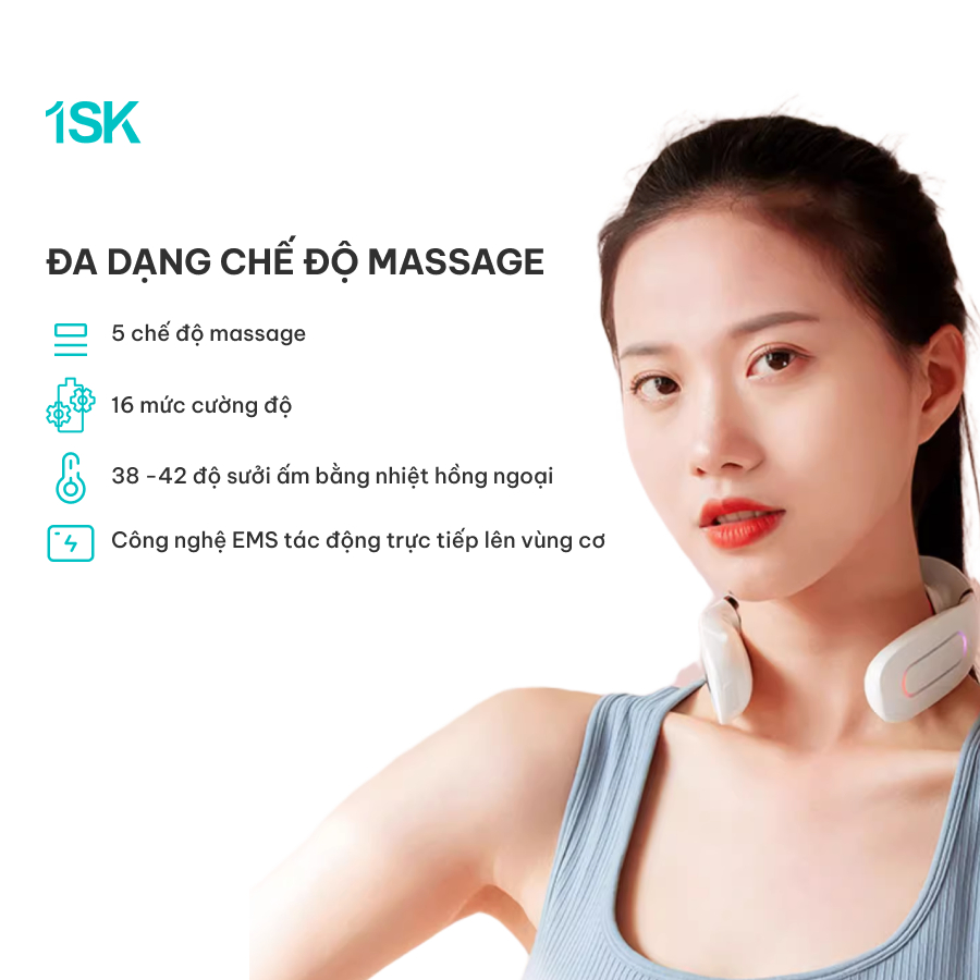 Máy massage cổ 1SK FE-5744 mát xa thư giãn giảm đau nhức cổ