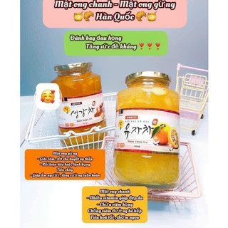 Chanh đào mật ong và gừng mật ong nổi tiếng hàn quốc - lọ 1kg