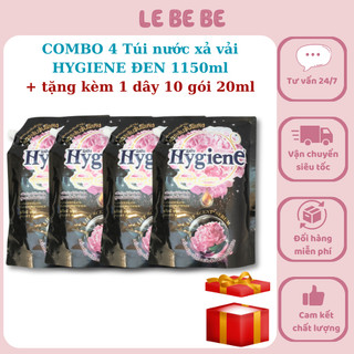 Combo 4 túi nước xả vải hygiene màu đen 1150ml siêu đậm đặc thái lan