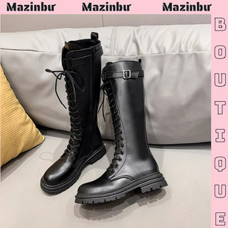 Bốt đùi nữ cao cổ kèm dây buộc , Boot ulazang da mềm phong cách thời trang cá tính