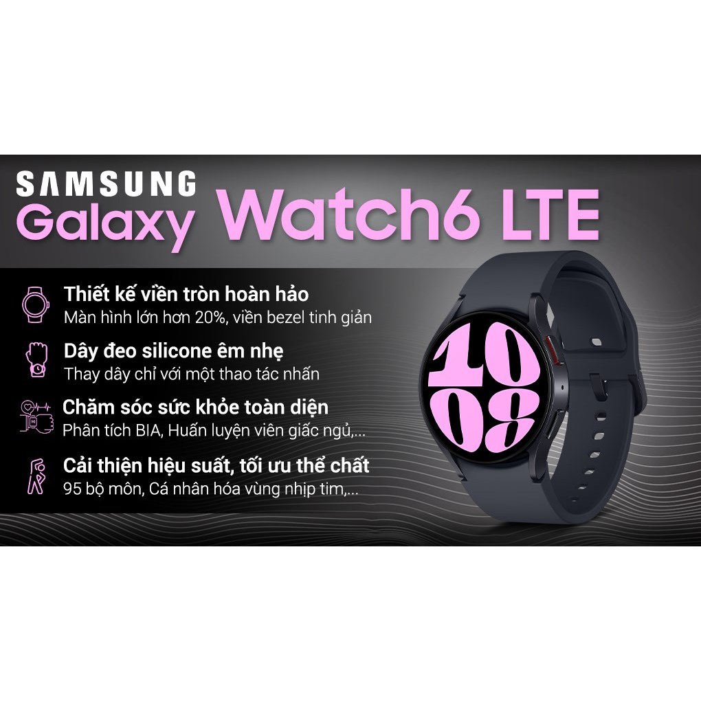 Đồng hồ thông minh Samsung Galaxy Watch6 LTE/ GPS 44mm -Hàng chính hãng
