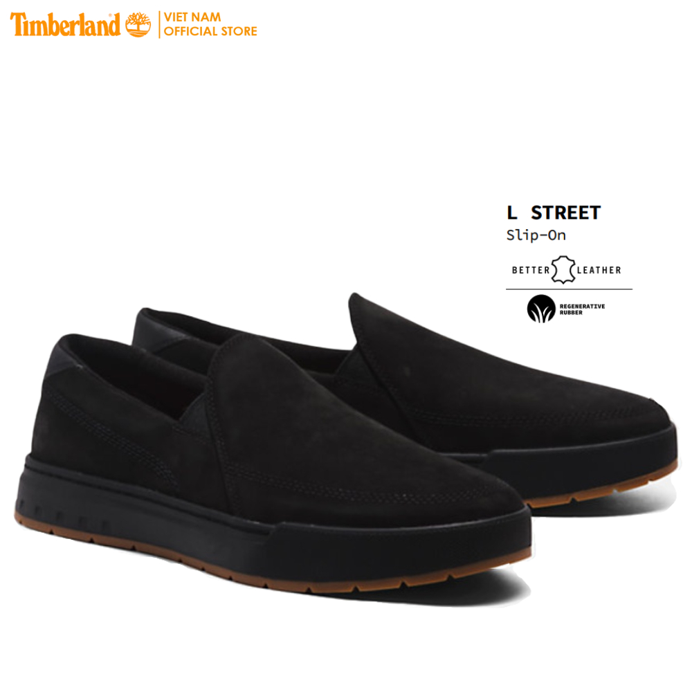 [SALE] Timberland Giày Lười Nam Maple Grove Slip On Da Nubuck Màu Đen TB0A5PZC04