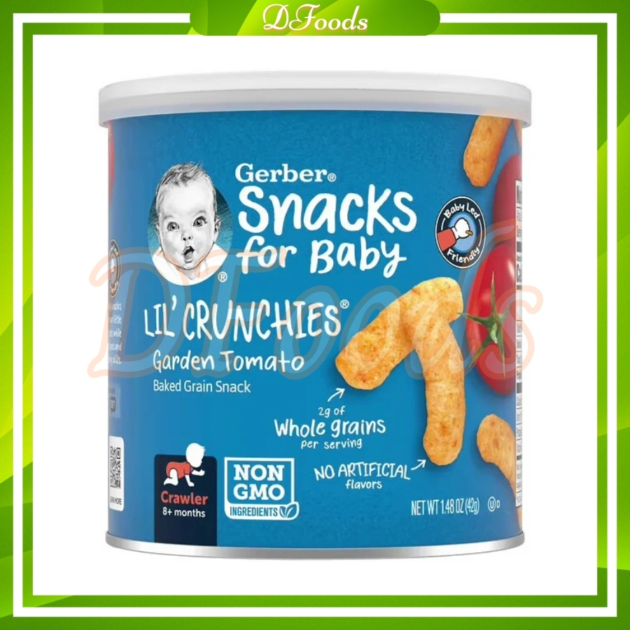 Bánh Gerber lùn Lil' Crunchies phô mai dạng que, đồ ăn dặm Gerber cho bé