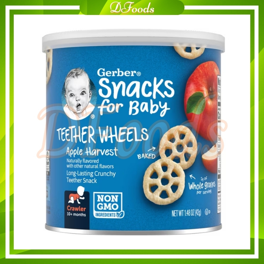 Bánh Gerber lùn Lil' Crunchies phô mai dạng que, đồ ăn dặm Gerber cho bé