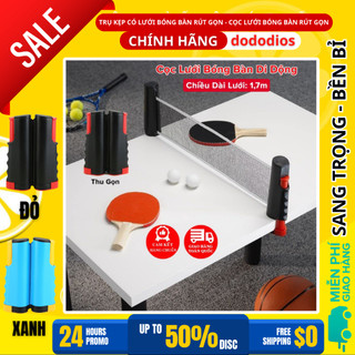 Trụ Kẹp Có Lưới Bóng Bàn Rút Gọn Chất Liệu Abs Cao Cấp Chiều Dài Điều Chỉnh Tới 1,7m Chọn Màu - Hãng Dododios