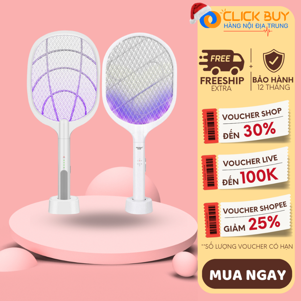 Vợt Muỗi Tự Động Thông Minh Kiêm Đèn Bắt Muỗi Tiện Ích Cho Mọi Gia Đình