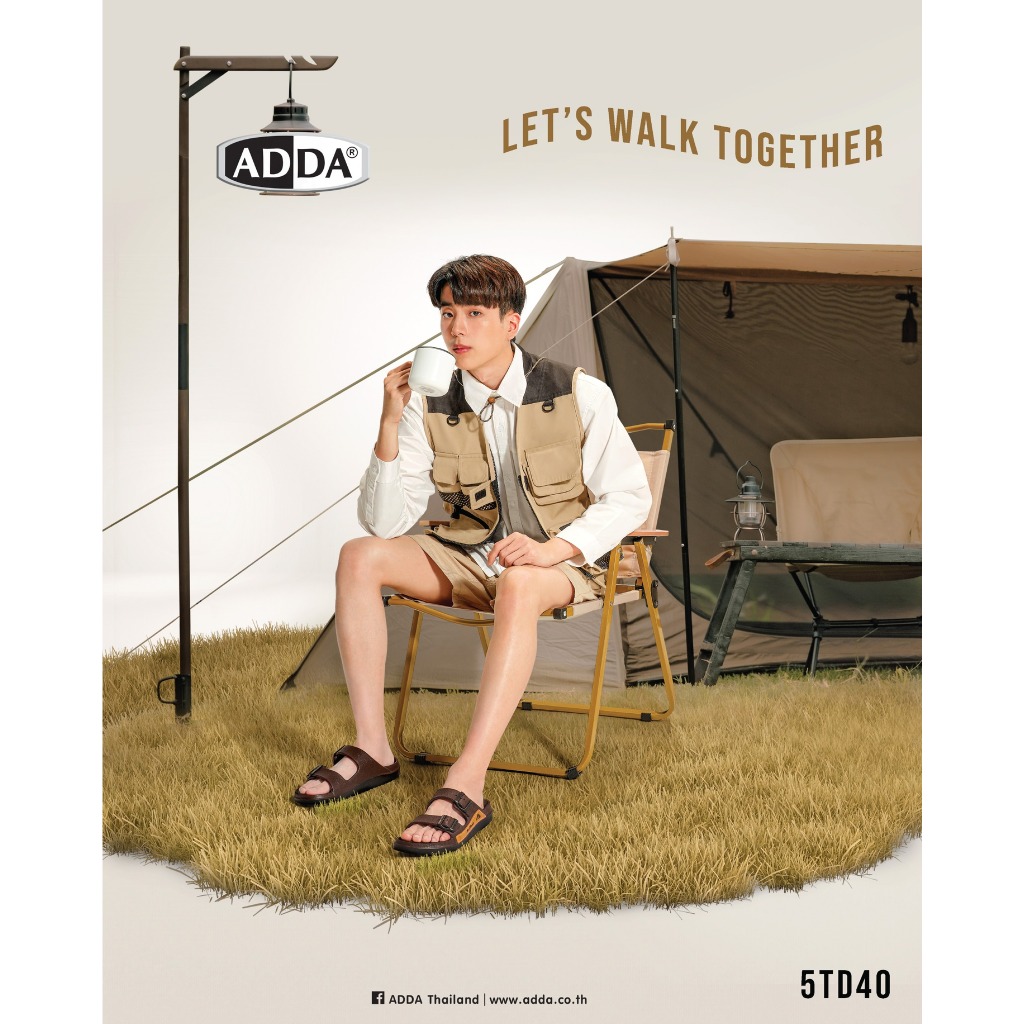 Dép Thái Lan Nam ADDA 2 Quai Ngang LITE 2 DENSITY Nhập Khẩu Chính Hãng