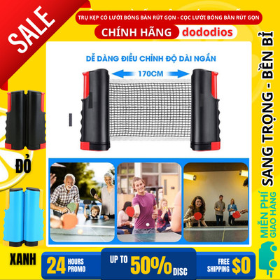 Trụ Lưới Bóng Bàn Rút Gọn Chính Hãng Dododios Chất Liệu Abs Cao Cấp Chiều Dài Điều Chỉnh Tới 1,7m Vừa Bàn Bóng Bàn
