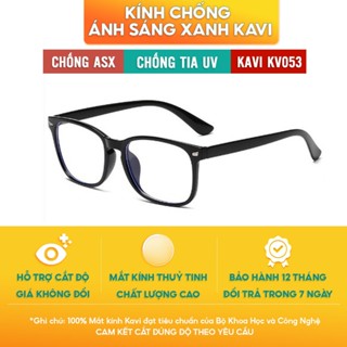 Kính Cắt Ánh Sáng Xanh Hạn Chế Bệnh Về Mắt, Chống Cận Thị Kavi KV053 - Dáng Tròn Nhiều Màu Trong Suốt