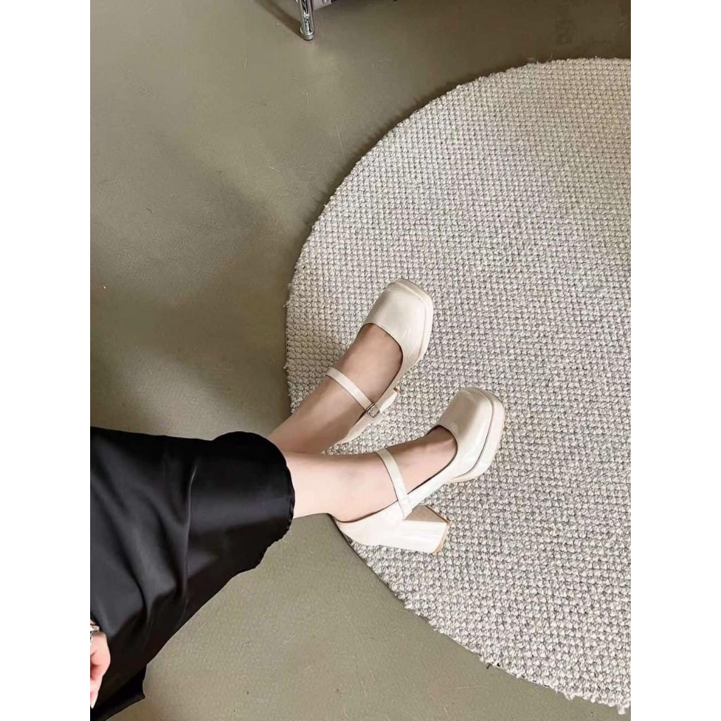 Giày nữ tiểu thư cao gót quai ngang bông hoa vintage 10pHàng Loại 1 VNX Fullbox ,đi lên chân cực êm, siêu xinh