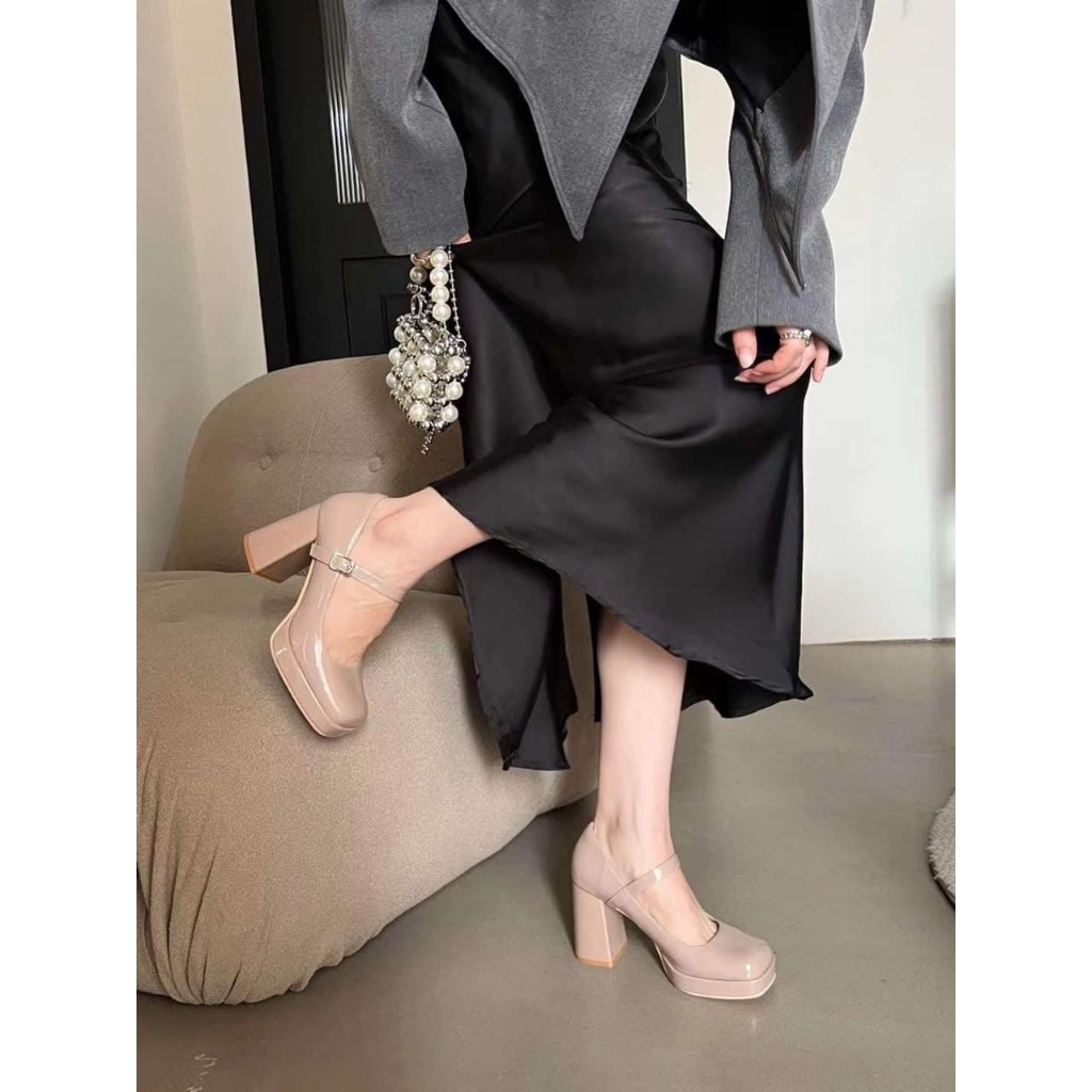 Giày nữ tiểu thư cao gót quai ngang bông hoa vintage 10pHàng Loại 1 VNX Fullbox ,đi lên chân cực êm, siêu xinh