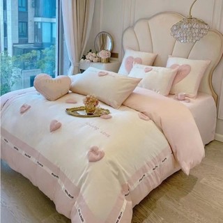 Bộ CHĂN GA GỐI LỤA THÊU mầu HỒNG cam nhẹ nhàng - chăn ga lụa cưới cao cấp - Chăn ga màu hồng - MẪU CƯỚI MỚI NHẤT