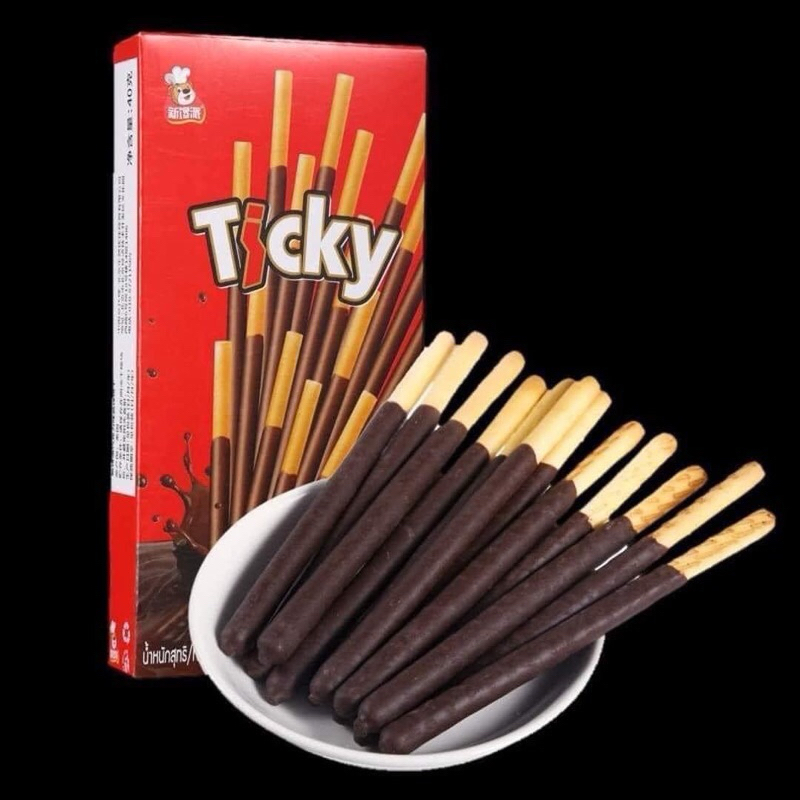 Bánh Que Ticky Socola Sữa Thái Lan, Bánh Quy Que Phủ Kem