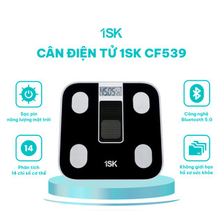 Cân sức khỏe điện tử thông minh 1SK pin năng lượng mặt trời, đo và kết nối Bluetooth