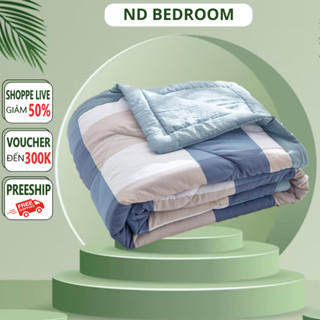 Chăn hè chần bông cotton đắp 2 mặt thoáng mát