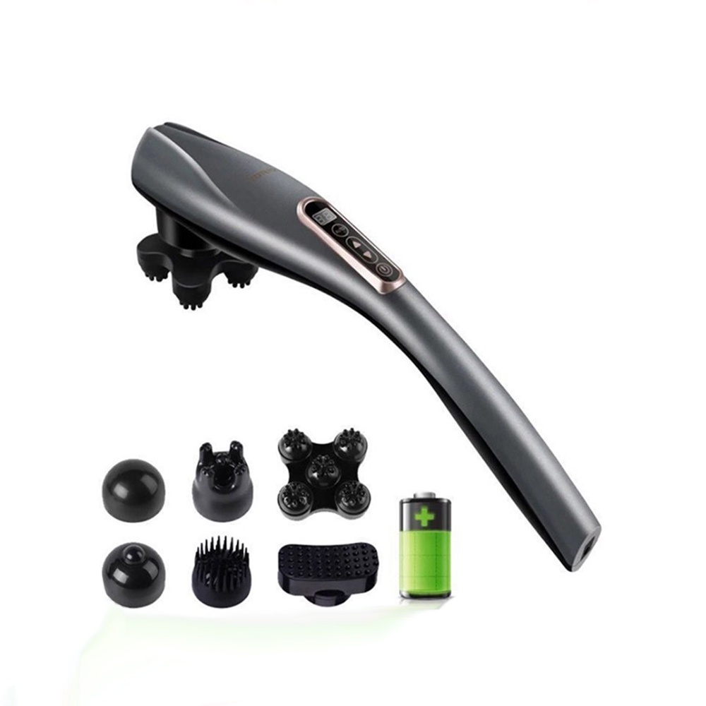 Máy Đấm Lưng Cầm Tay Rulax Sạc Pin Không Dây,  6 Đầu Massage Phiên Bản Mới Nhất 2023