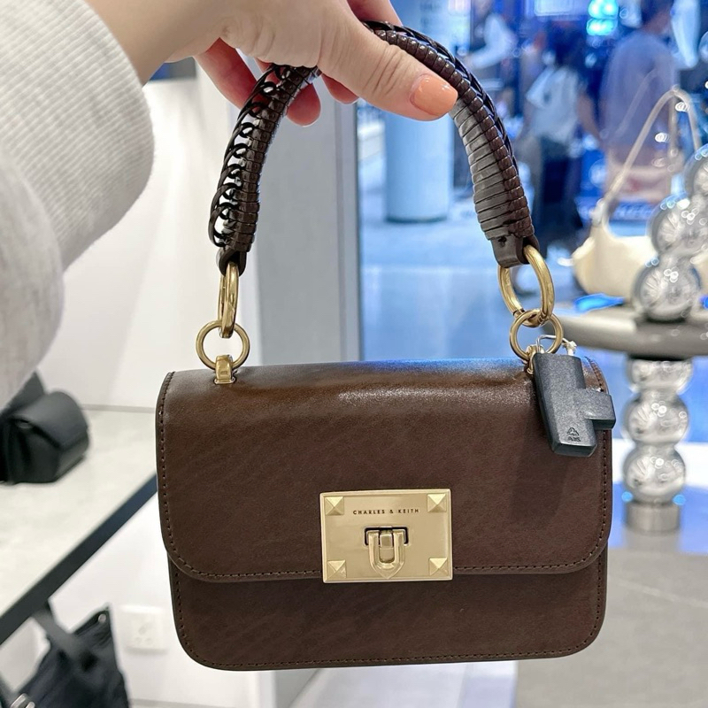 Túi xách da nữ tay cầm tròn Charle- Kei thời trang