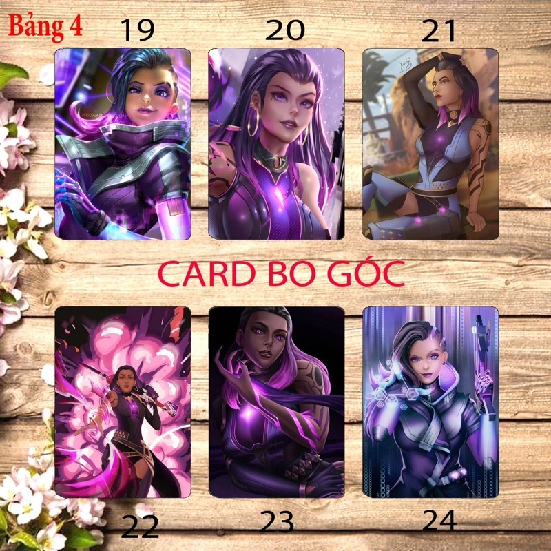 Ảnh card Reyna 6 card bo góc / Thẻ card Reyna valorant