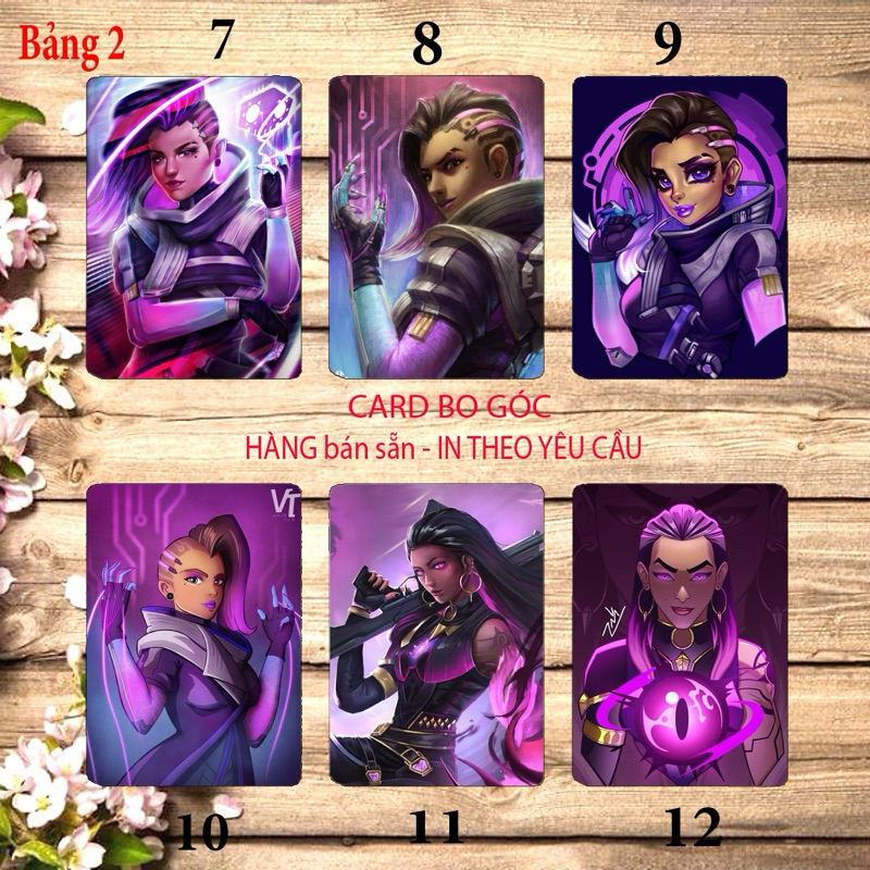 Ảnh card Reyna 6 card bo góc / Thẻ card Reyna valorant