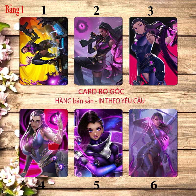 Ảnh card Reyna 6 card bo góc / Thẻ card Reyna valorant