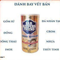 Bột tẩy đa năng vách kính, vòi tắm, inox BAR KEEPERS FRIEND BKF