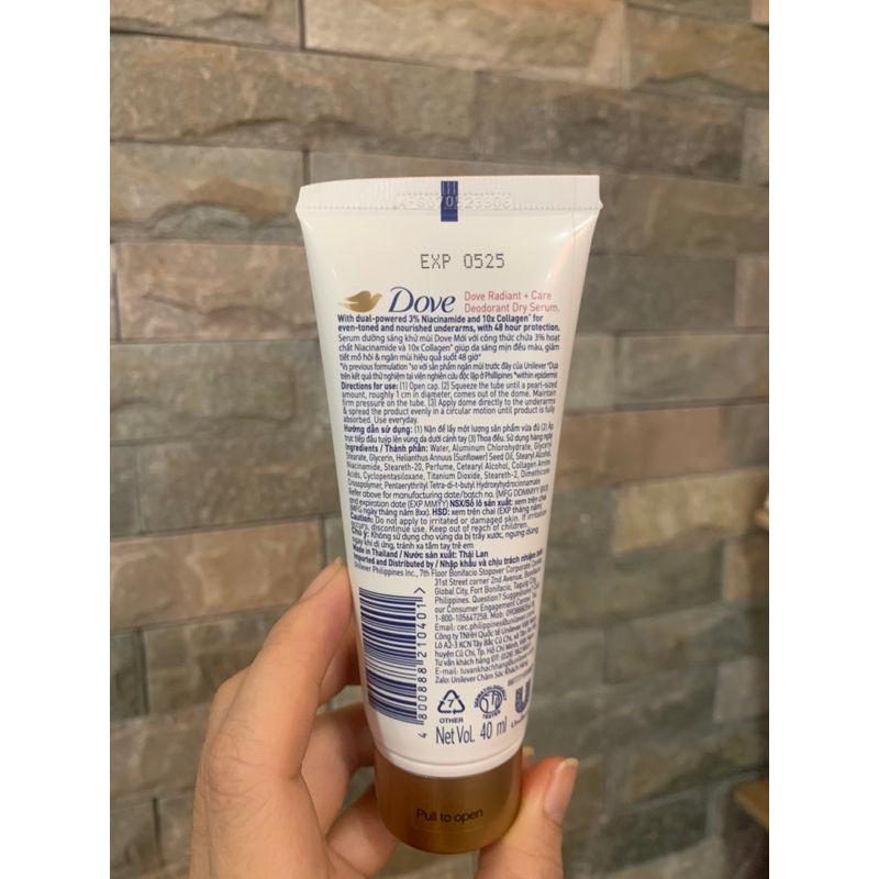 Serum dưỡng sáng ngăn mùi Dove Niacinamide