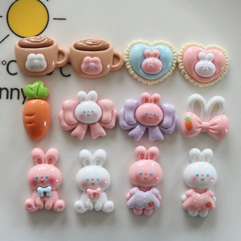 STICKER / JIBITZ / CHARM THỎ XINH TRANG TRÍ DÉP SỤC, DÉP CROCS