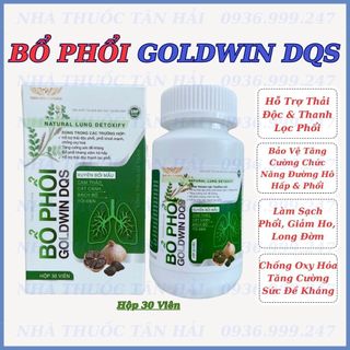 Viên uống bổ phổi Goldwin, Hỗ trợ lọc phổi, ngừa các bệnh về hô hấp, hộp 30 viên