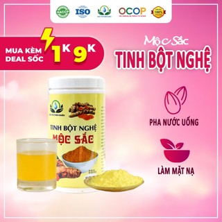 Tinh bột nghệ vàng nguyên chất Mộc Sắc cao cấp hộp 500g dùng để uống, làm mặt nạ đắp mặt