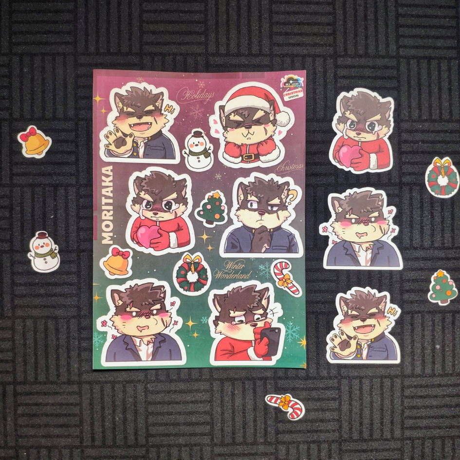 Sticker Furry MORITAKA - Christmas Special - A6 Decal chống nước 2
