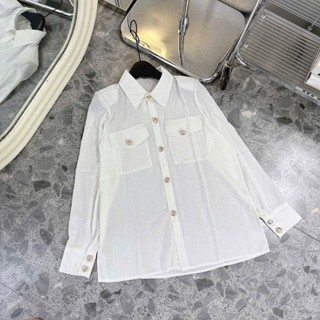 Sơ mi voan lụa trơn - A139