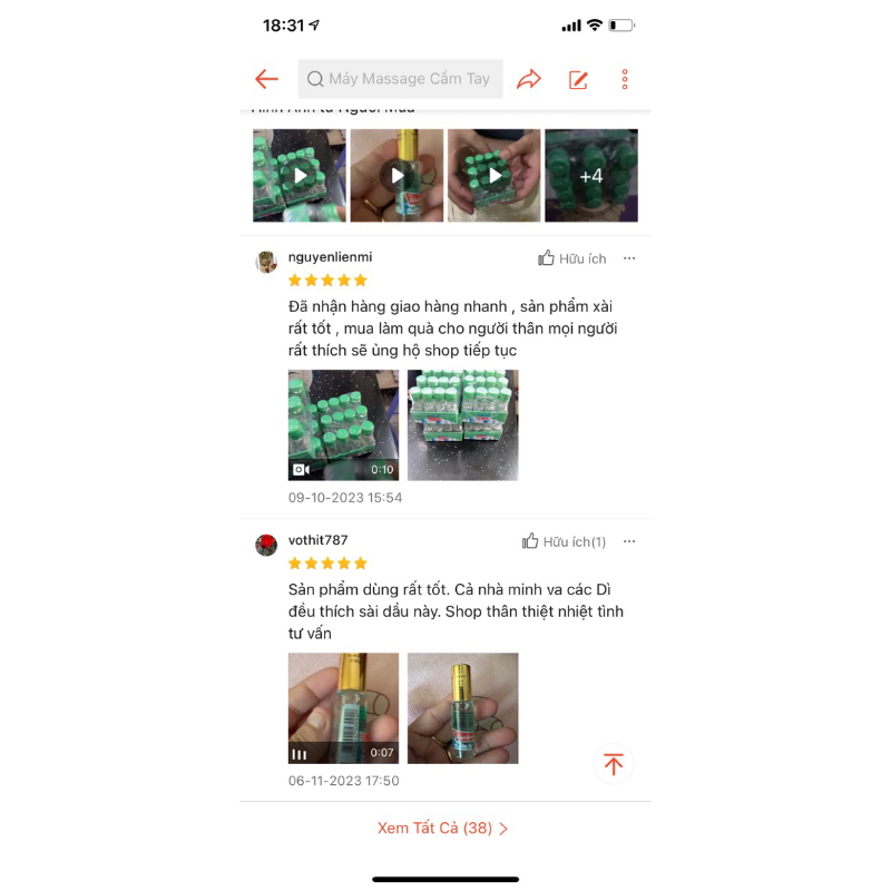 12 Chai Dầu Gió Poysian Dạng Nước 3cc Chính Hãng Thái Lan Nội Địa