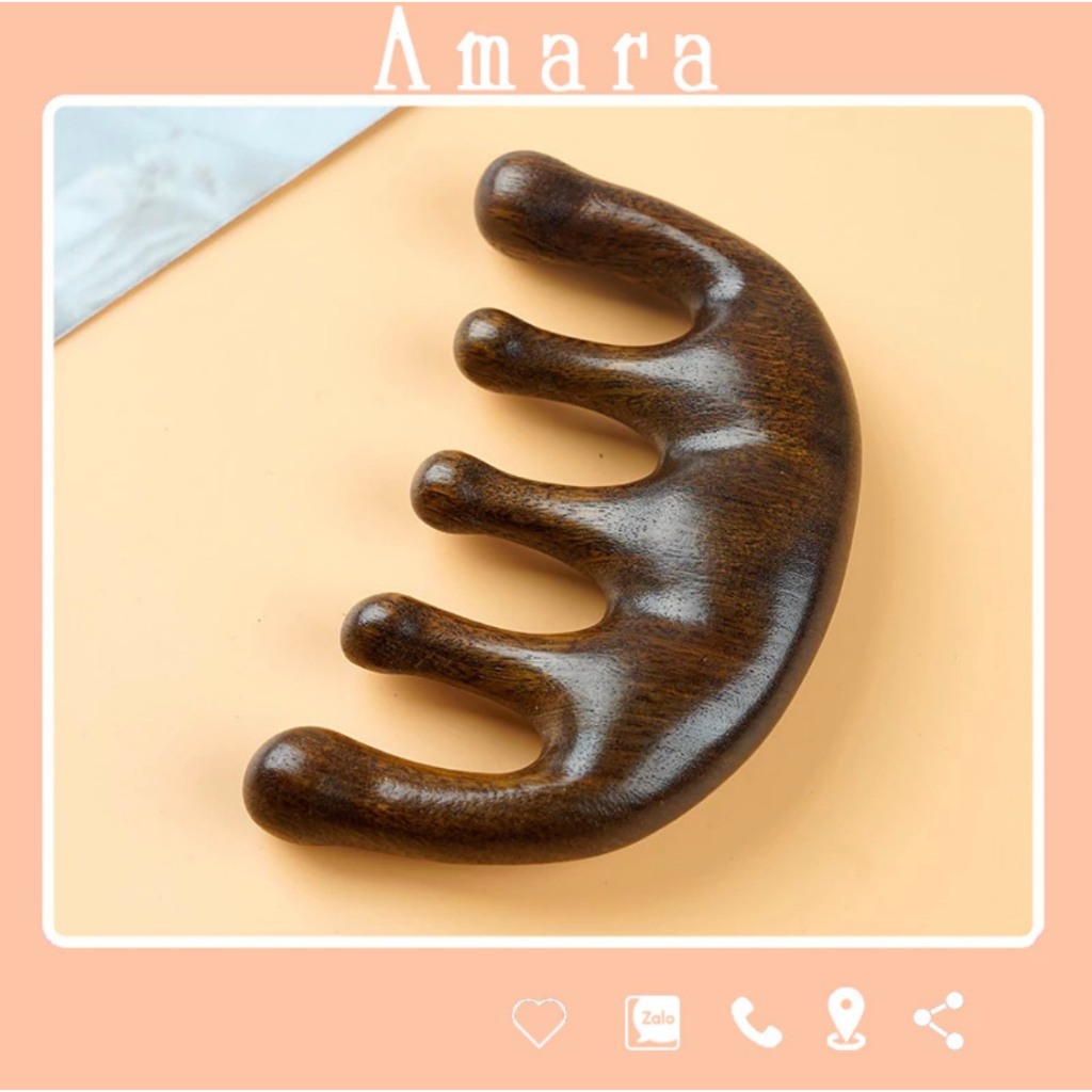 Lược Gỗ Đàn Hương Massage Da Đầu Lưu Thông Khí Huyết Và Tuần Hoàn Máu - Lược Gỗ Giúp Massage Da Đầu Cho Cả Nam Và Nữ