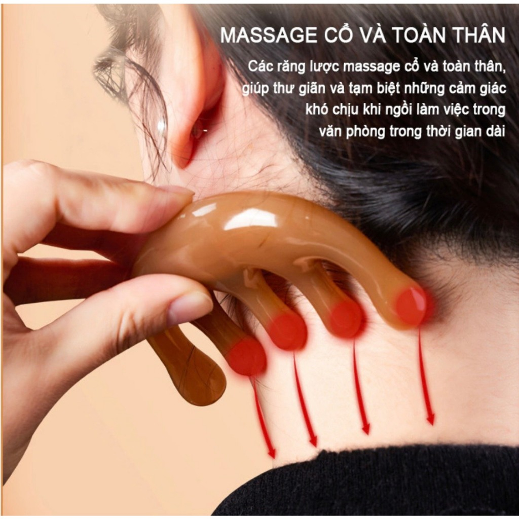 Lược Gỗ Đàn Hương Massage Da Đầu Lưu Thông Khí Huyết Và Tuần Hoàn Máu - Lược Gỗ Giúp Massage Da Đầu Cho Cả Nam Và Nữ