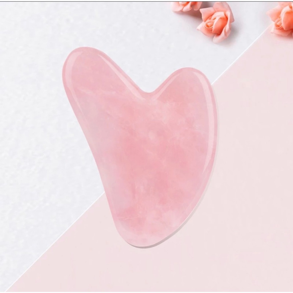 Combo Đá Guasha Massage Mặt + Cây Lăn Massage Mặt Giúp Trẻ Hóa Làn Da, Nâng Cơ Mặt Và Săn Chắc Da