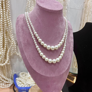 [NgocDaisy] N460 vòng cổ hạt Trai, dây chuyền mang áo dài 2 sợi ngắn nhiều kích cỡ hạt kiểu dáng sang trọng cho nữ