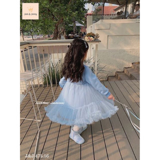 Váy Elsa xanh bồng bềnh