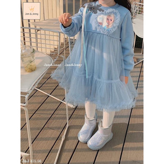 Váy Elsa xanh bồng bềnh